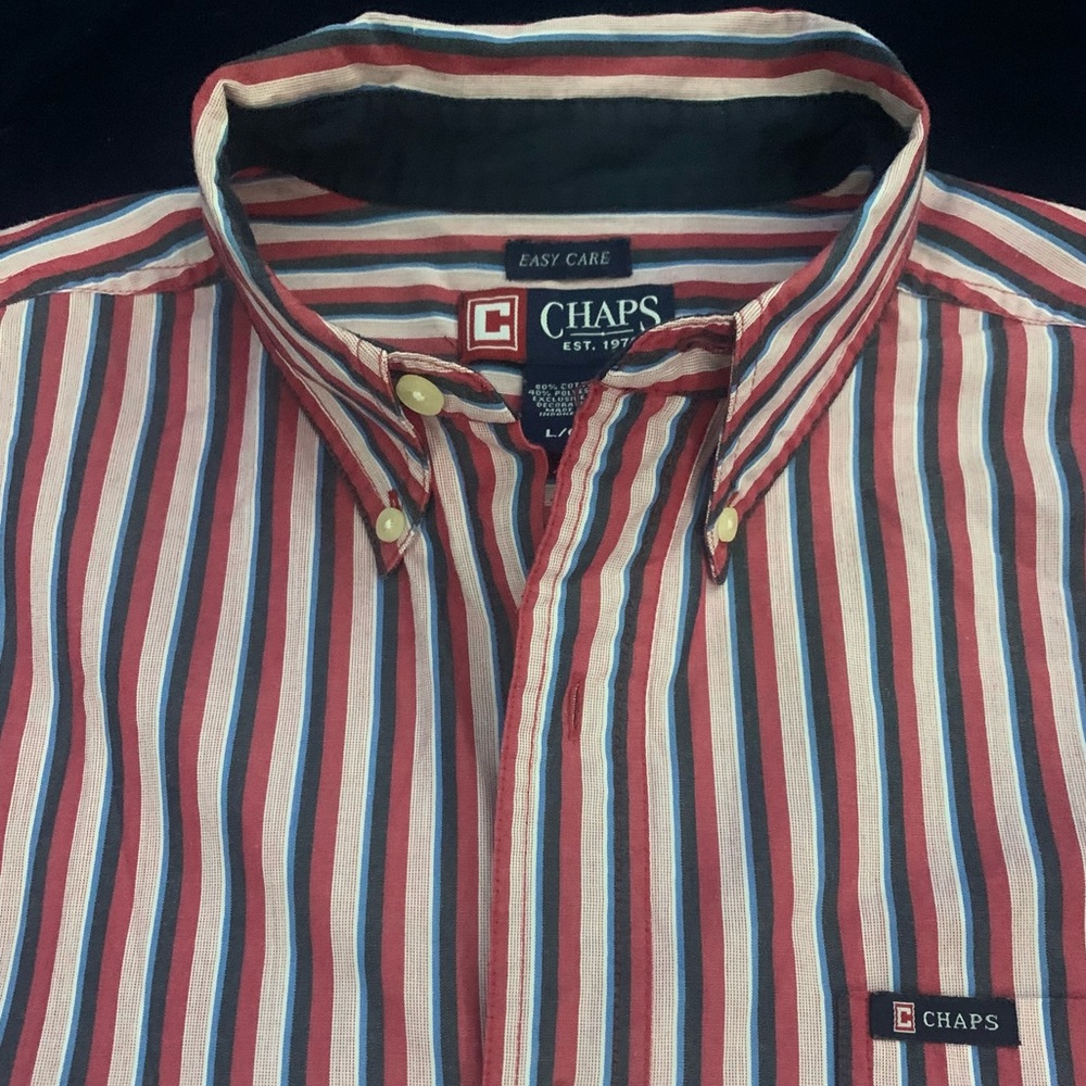 CHAPS LS Easy Care Striped Shirt